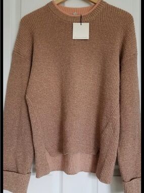 JOIE $328 NWT cicilia wool cashmere blend sweater in grapefruit size XL